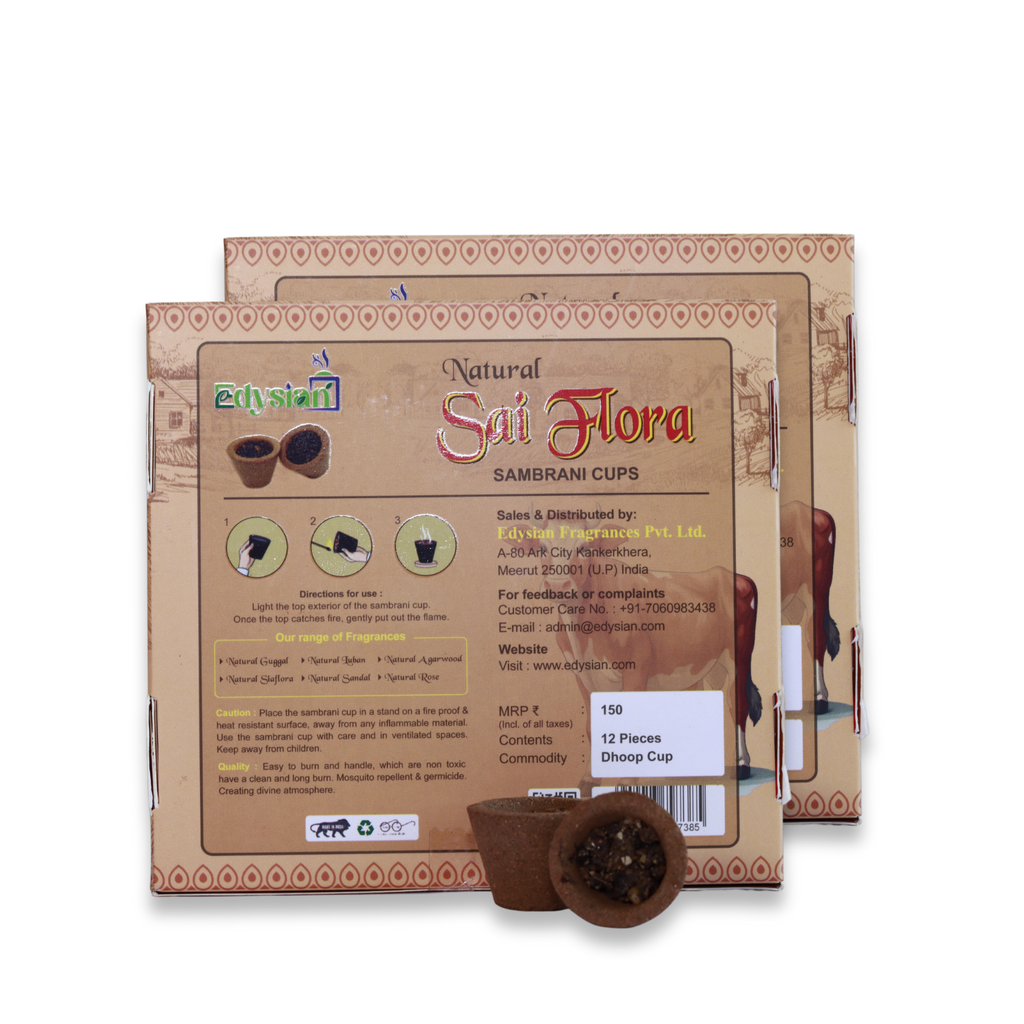 100% Natural Sai Flora Sambrani Dhoop Cups