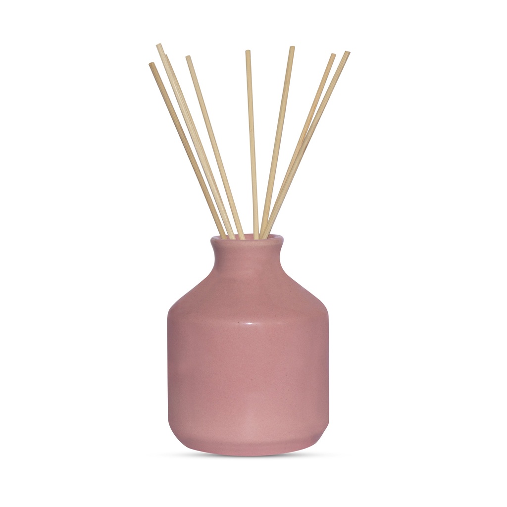 Edysian Ceramic Reed Diffuser Pot,(3.5 inch, Pink) with 4 Natural Reed Sticks,3 Spiral Reed Sticks and 1 Flower Stick for Home Decor Products, Home Fragrances, Risk F