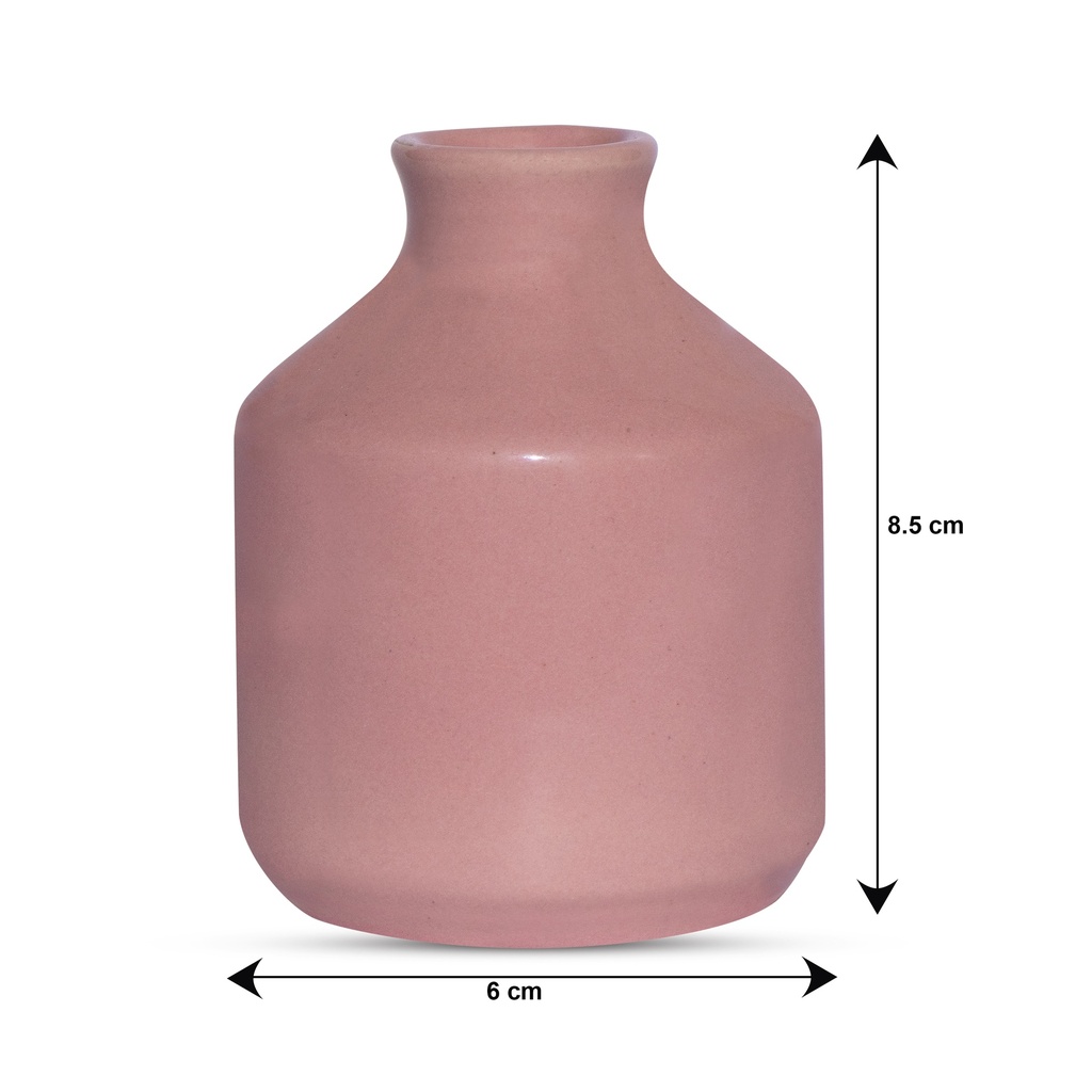 Edysian Ceramic Reed Diffuser Pot,(3.5 inch, Pink) with 4 Natural Reed Sticks,3 Spiral Reed Sticks and 1 Flower Stick for Home Decor Products, Home Fragrances, Risk F