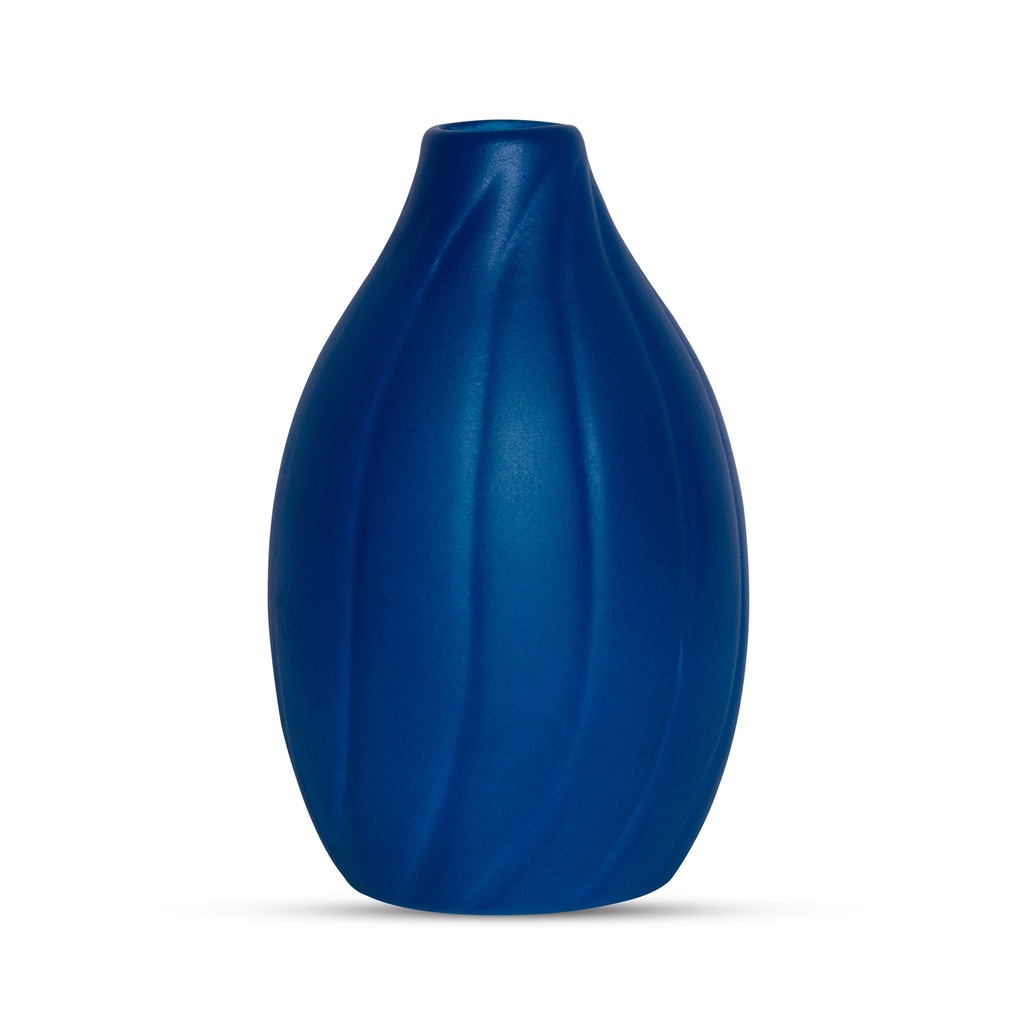 Edysian Ceramic Reed Diffuser Pot/Flower Pot (Blue, Garlic Type) for Home Fragrance with 4 Natural Reeds Sticks of 7",3 Spiral Reed Sticks and 1 Flower Stick…