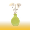 Edysian Ceramic Decorative Reed Diffuser Purple Bottle/ Vase, With Lemongrass Oil Fragrance (50 ML)