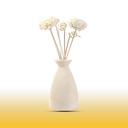 Edysian Ceramic Decorative Reed Diffuser Bottle/ Vase, With Lemongrass Oil Fragrance (50 ML)