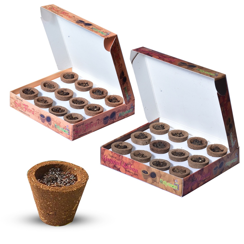 Sai Flora & Guggal Loban Sambrani Dhoop Cups Combo Pack