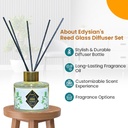 Glass Reed Diffuser Set, With Jasmine Oil Fragrance