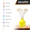 Yellow Ceramic Reed Diffuser Set -  Round