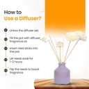 Purple Ceramic Reed Diffuser Set -  Round