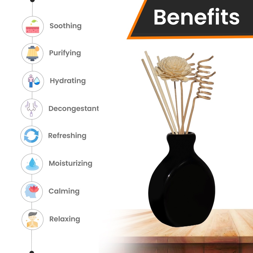 Black Ceramic Reed Diffuser Set -  Split