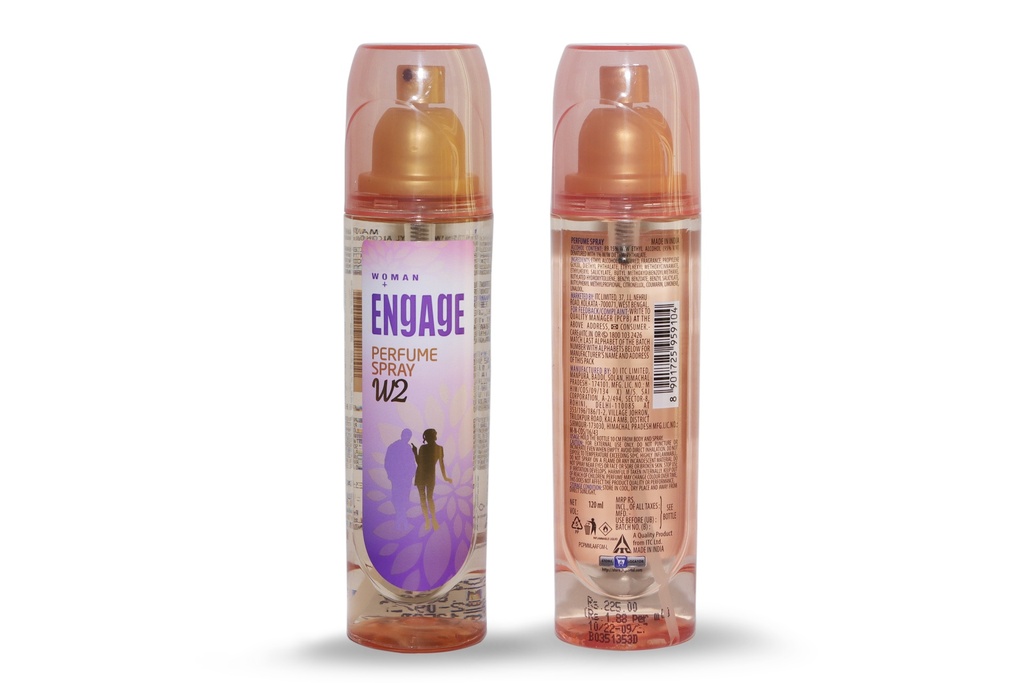 Engage W2 Perfume Spray For Women, Floral and Fruity, Skin Friendly, 120ml