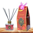Glass Reed Diffuser Set, With Rose Oil Fragrance