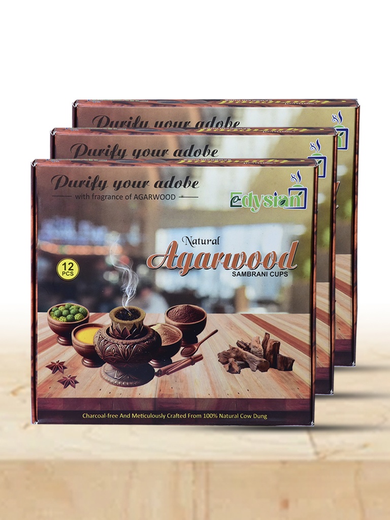 Natural Agarwood Sambrani Dhoop Cups