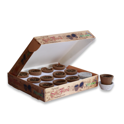 100% Natural Sai Flora Sambrani Dhoop Cups(Pack of 3, 36 Cups)