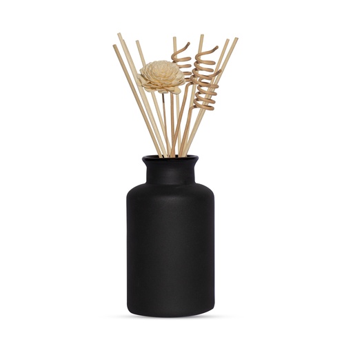 Edysian Ceramic Reed Diffuser Pot/Flower Pot (Black) for Home Fragrance