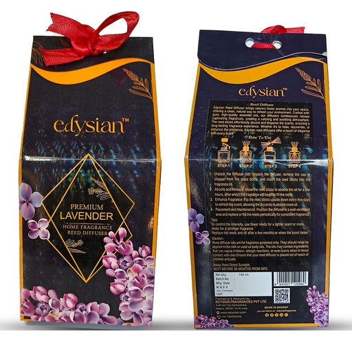 Glass Reed Diffuser Set, With Lavender Oil Fragrance