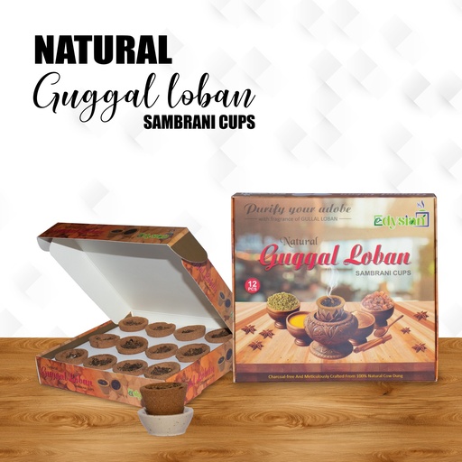 Natural Guggal Sambrani Dhoop Cups